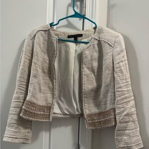 Cream cropped Blazer